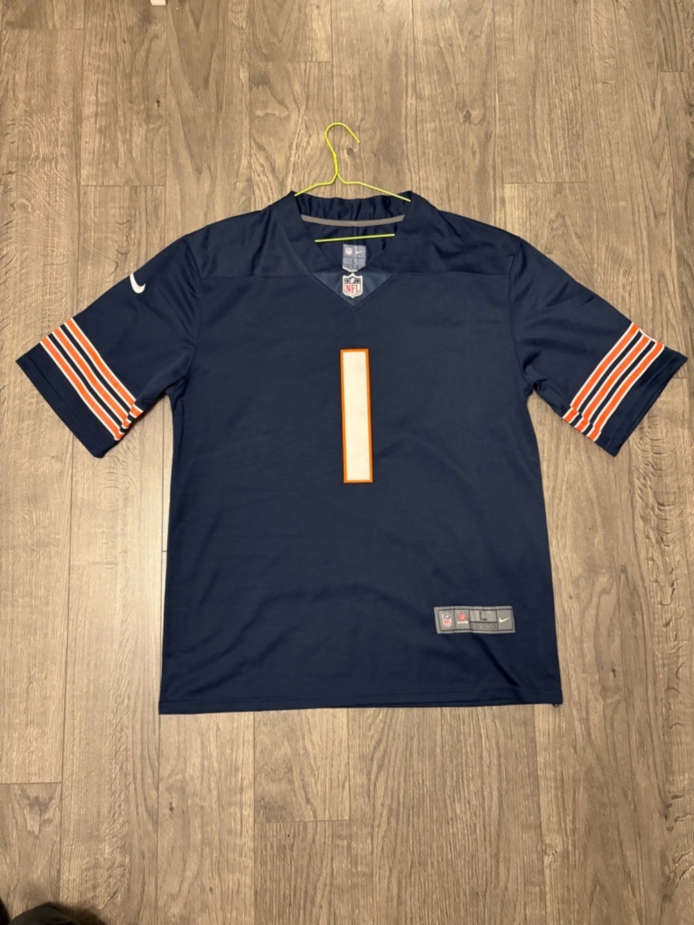 Nike Navy Football Jersey with White and Red Labels